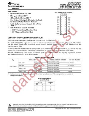 SN74ALVCH244DGVR datasheet  